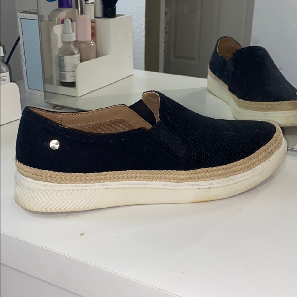 Black platform life stride loafers
